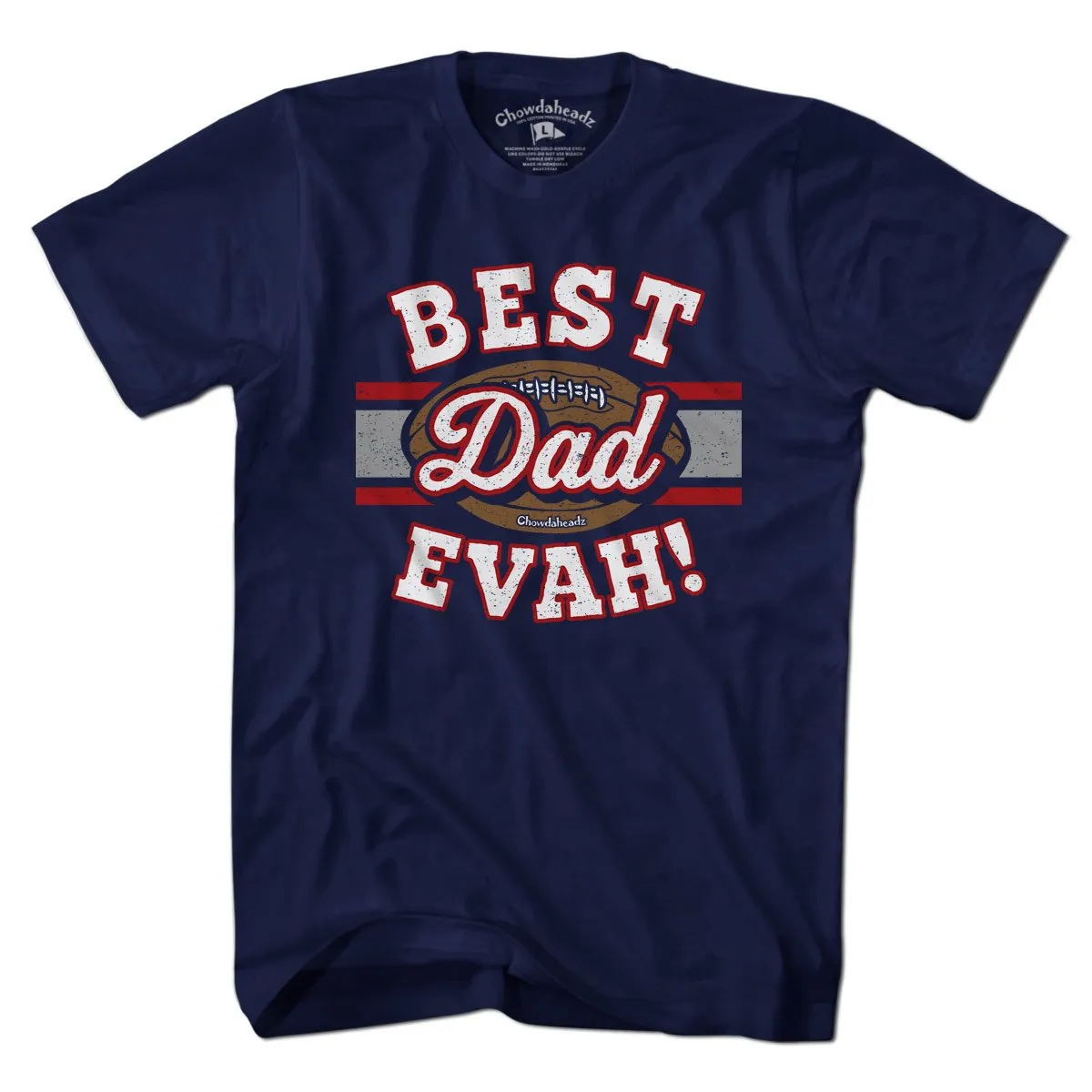 Best Dad Evah Football T-Shirt