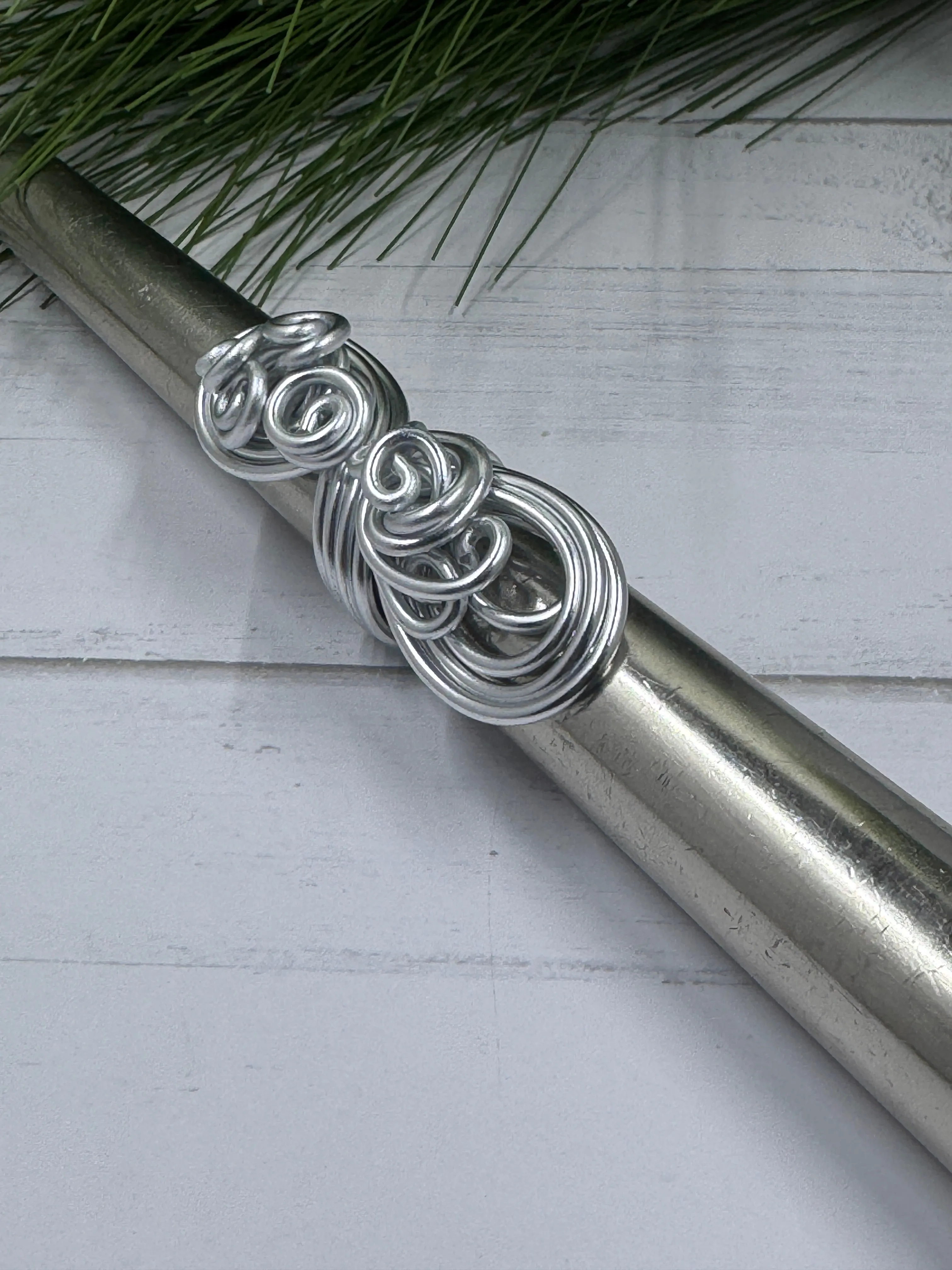 Big cocktail ring, Wire Wrapped Statement ring, Silver wire wrapped ring, adjustable ring, aluminum wire ring, chunky ring, long ring