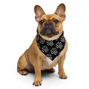 Black Buffalo Plaid Dog Paw Bandana