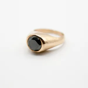 Black Diamond Signet Ring