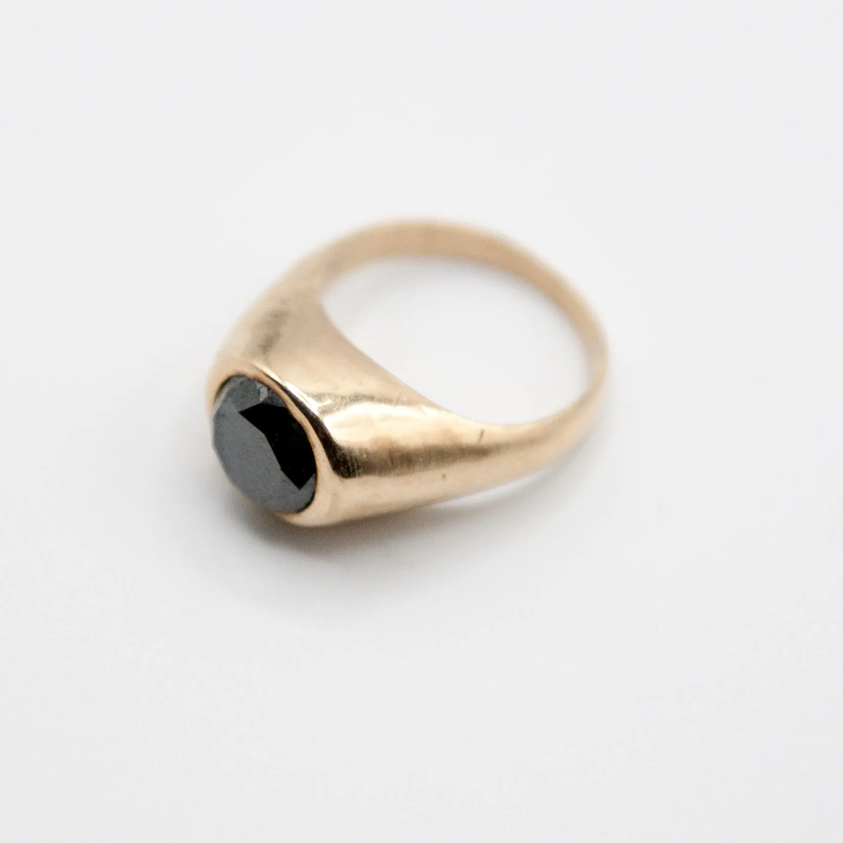 Black Diamond Signet Ring