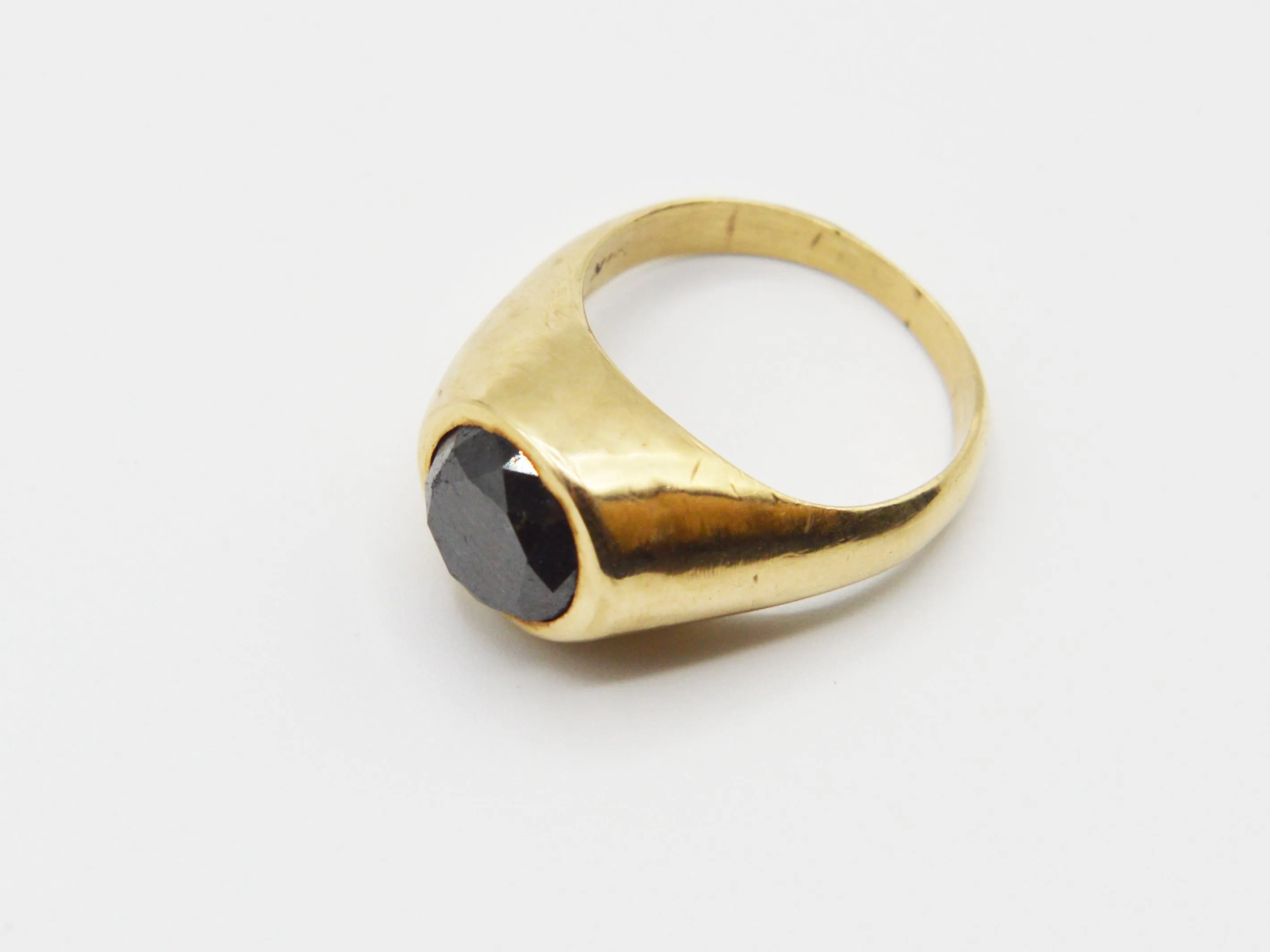 Black Diamond Signet Ring
