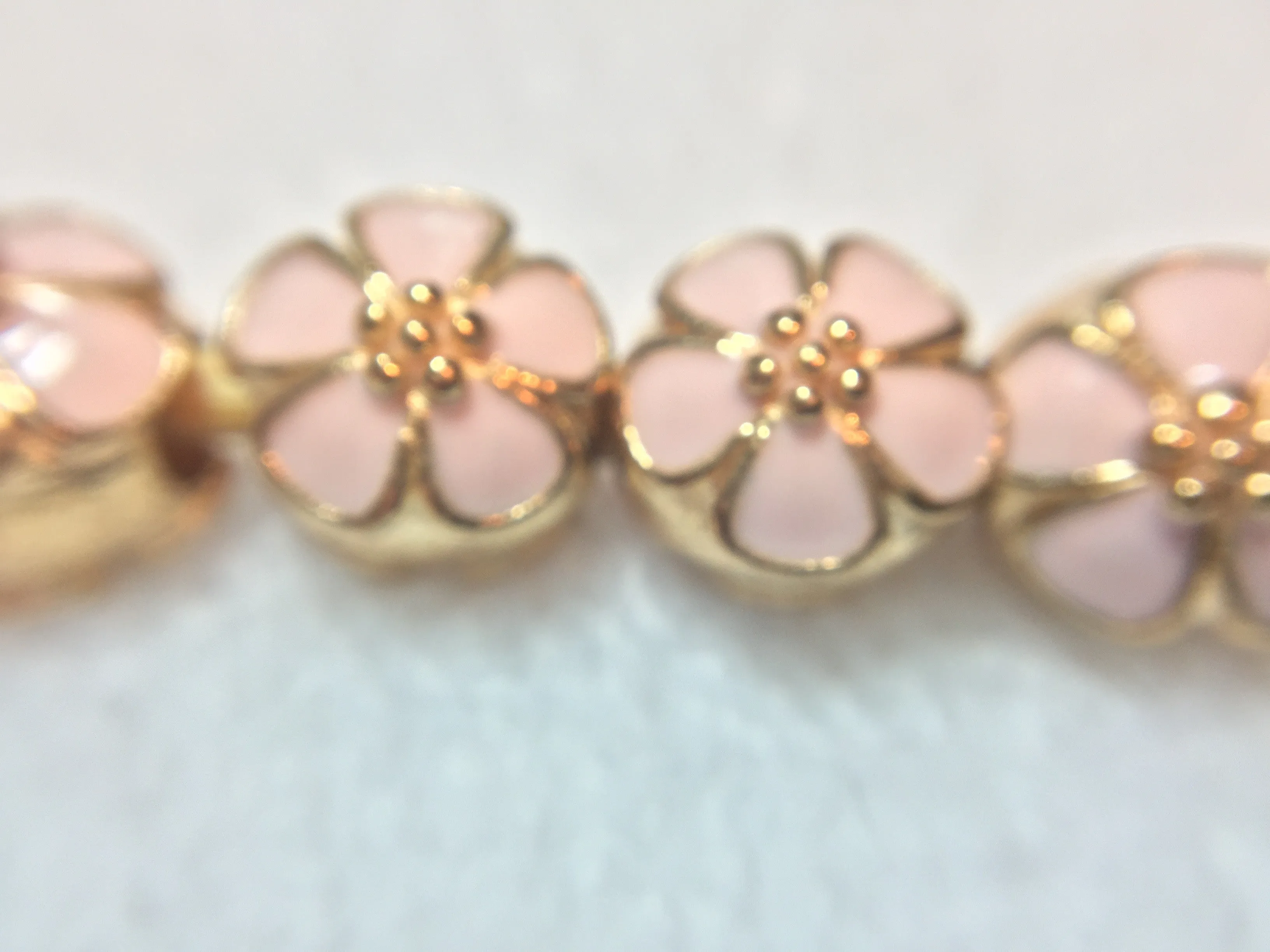 Blooming Flower -Enamel European Spacer Bead/Charm