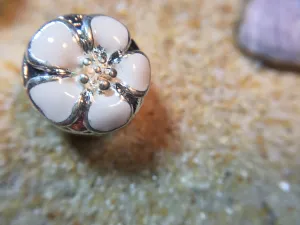 Blooming Flower -Enamel European Spacer Bead/Charm