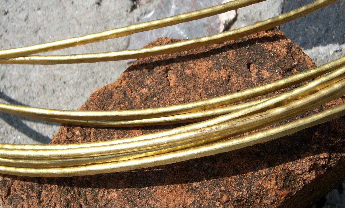 Brass Hammered Ring Shank 3mm Bezel Wire for Ring Making