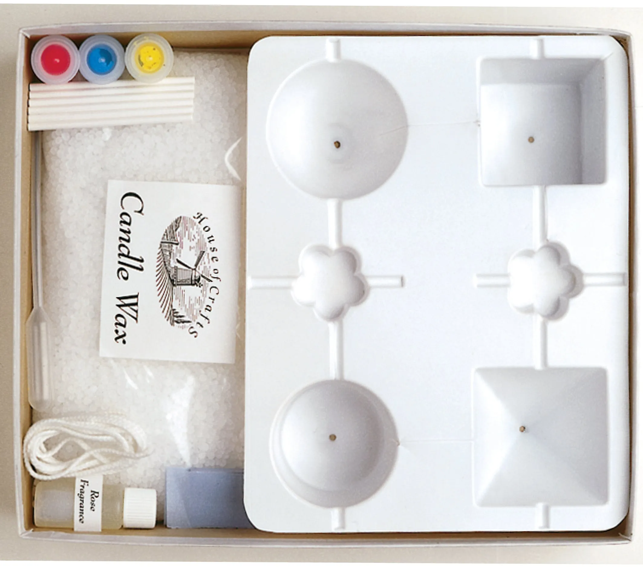 Candle Making Craft Kit Instructions Vegetarian Wax Pellets Moulds Dyes Fragrance Pipette Wicks