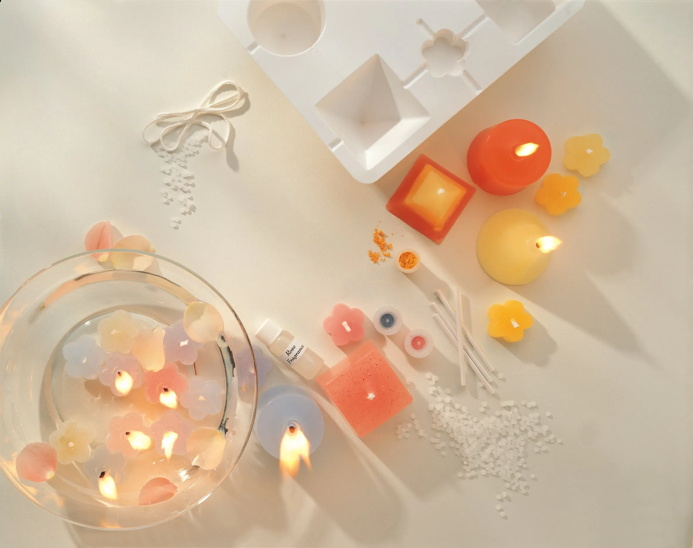Candle Making Craft Kit Instructions Vegetarian Wax Pellets Moulds Dyes Fragrance Pipette Wicks
