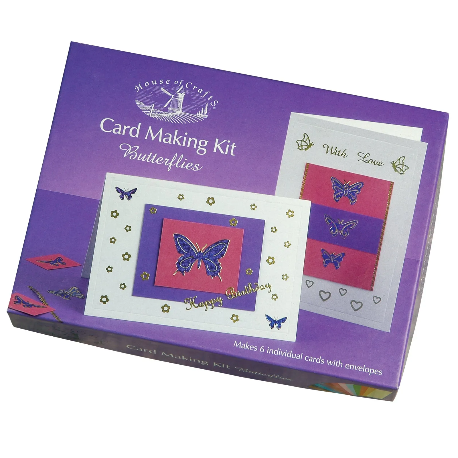 Card Making Butterflies | Instructions Patterns Cards Peel-Off Motifs Coloured Papers Glue