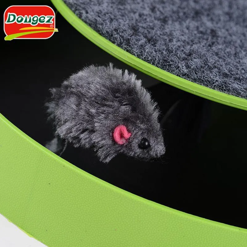Cat  Catch The Mouse Moving Plush Toy Scratching Claw Care Mat Play