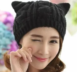 Cat Ears Knit Hat