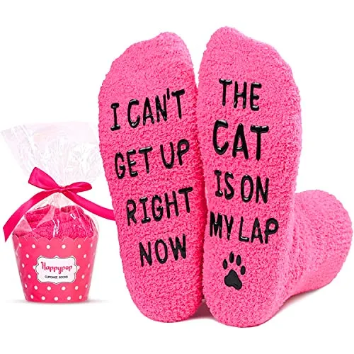 Cat Lover Gifts for Women Cat Gifts for Cat Lovers Crazy Cat Lady Gifts Fuzzy Cat Themed Gifts Socks