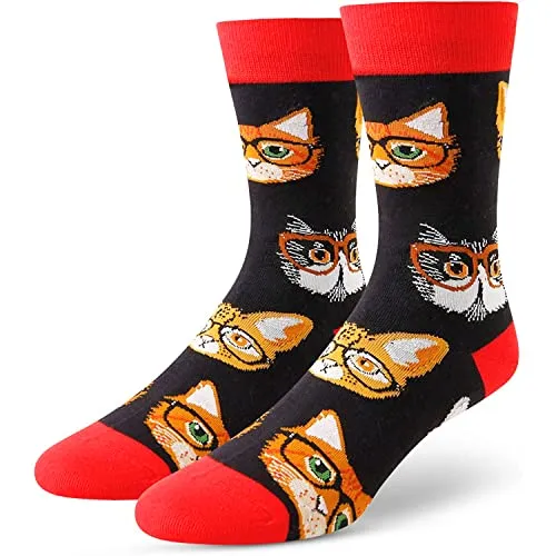 Cats Cute Funny Socks,Cat Gifts for Cat Lovers,Cat Mom Dad Gift, Funny socks for Women Man