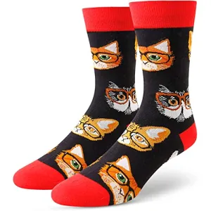 Cats Cute Funny Socks,Cat Gifts for Cat Lovers,Cat Mom Dad Gift, Funny socks for Women Man