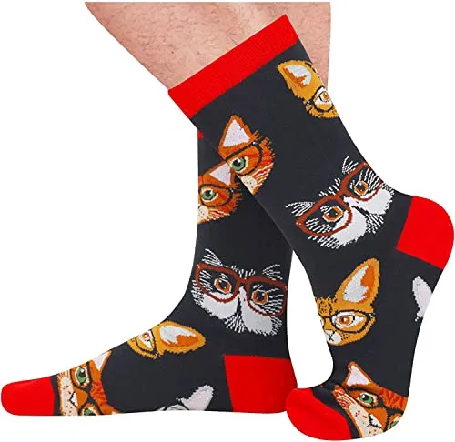 Cats Cute Funny Socks,Cat Gifts for Cat Lovers,Cat Mom Dad Gift, Funny socks for Women Man