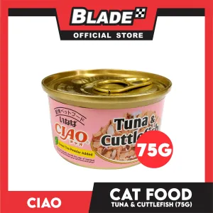 Ciao Tuna and Cuttlefish 75g Cat Canned Wet Food