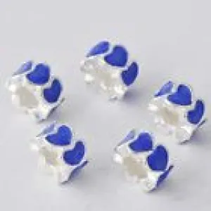 Circle of Hearts-Enamel European Spacer Bead/Charm