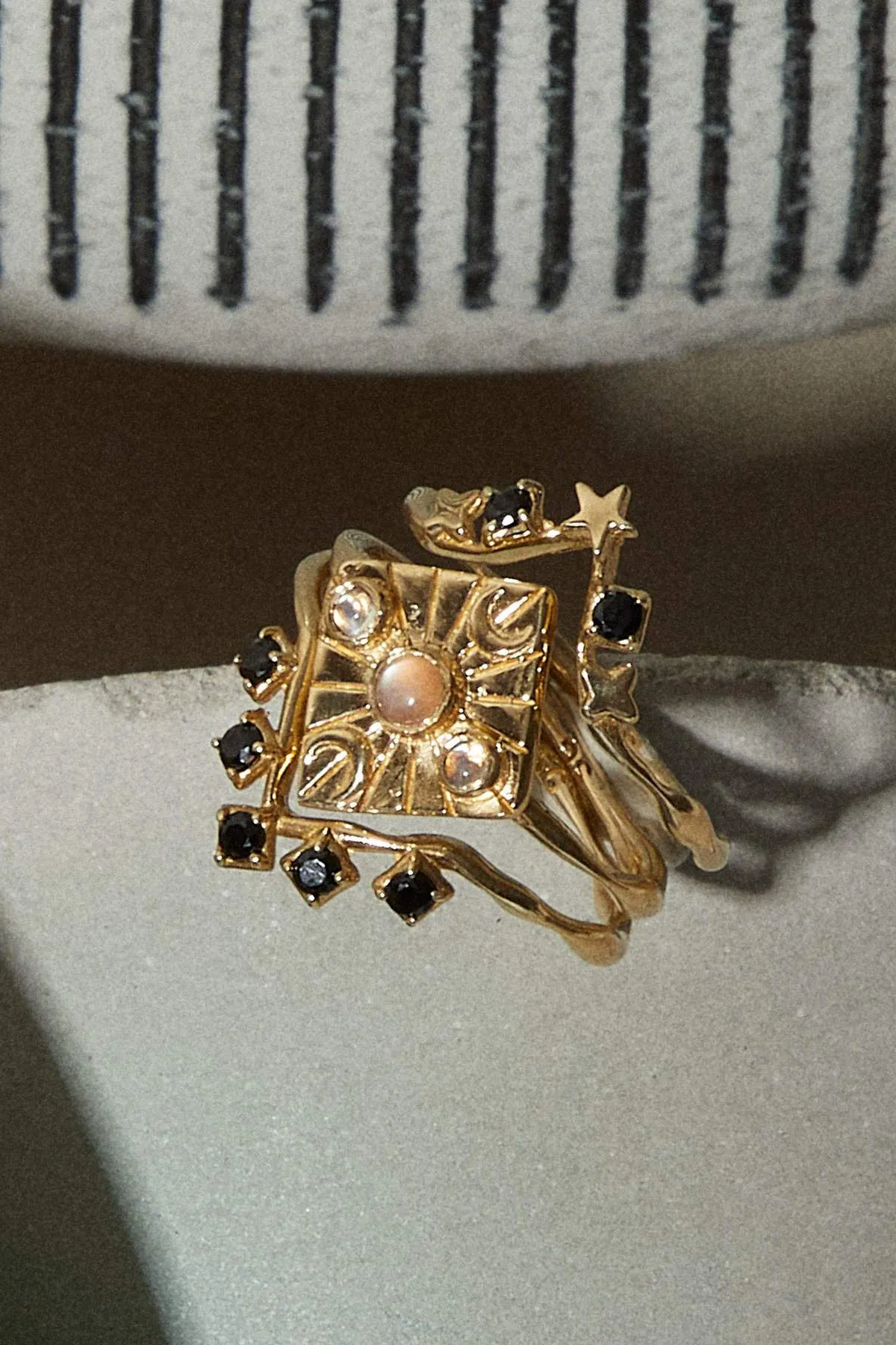 Cleo Ring Black Spinel