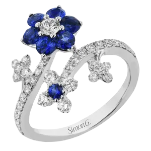 Color Ring in 18k Gold with Diamonds