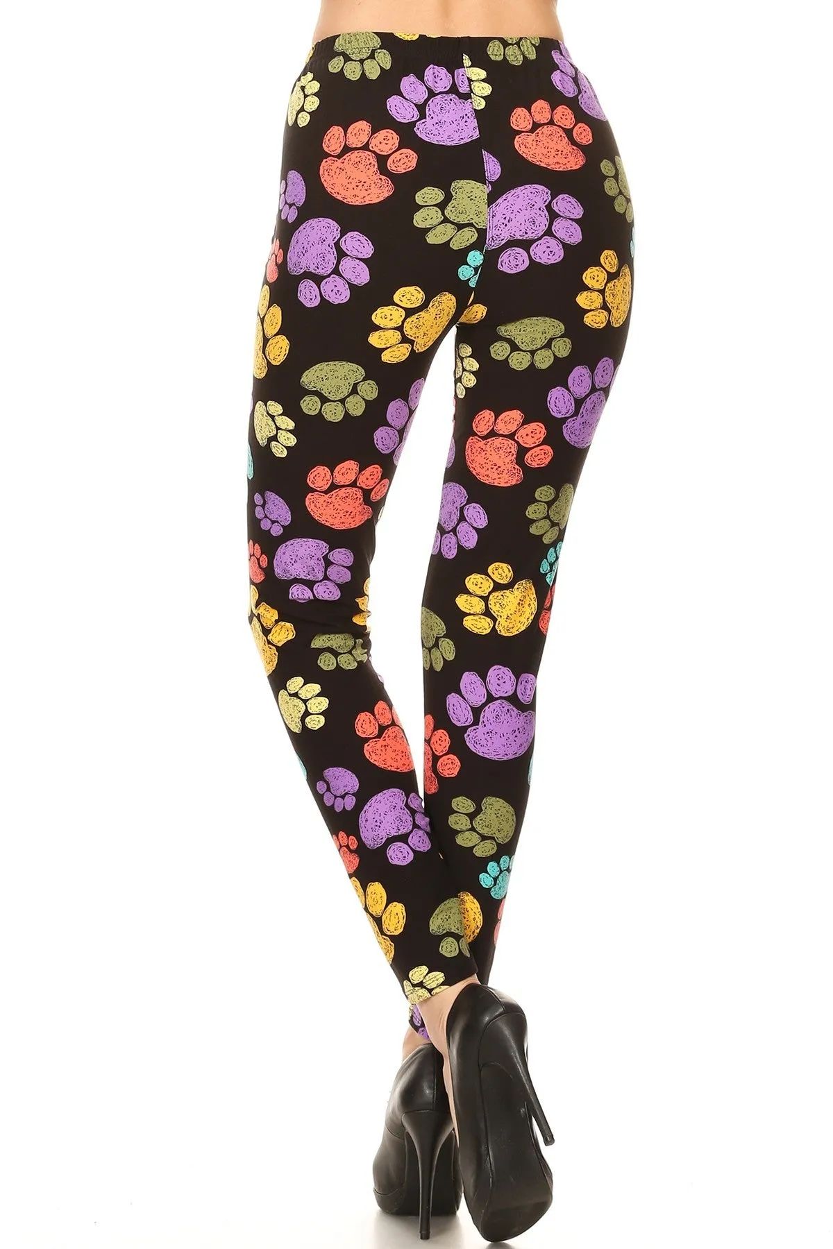 Colorful Paws Curvy Plus Size Leggings