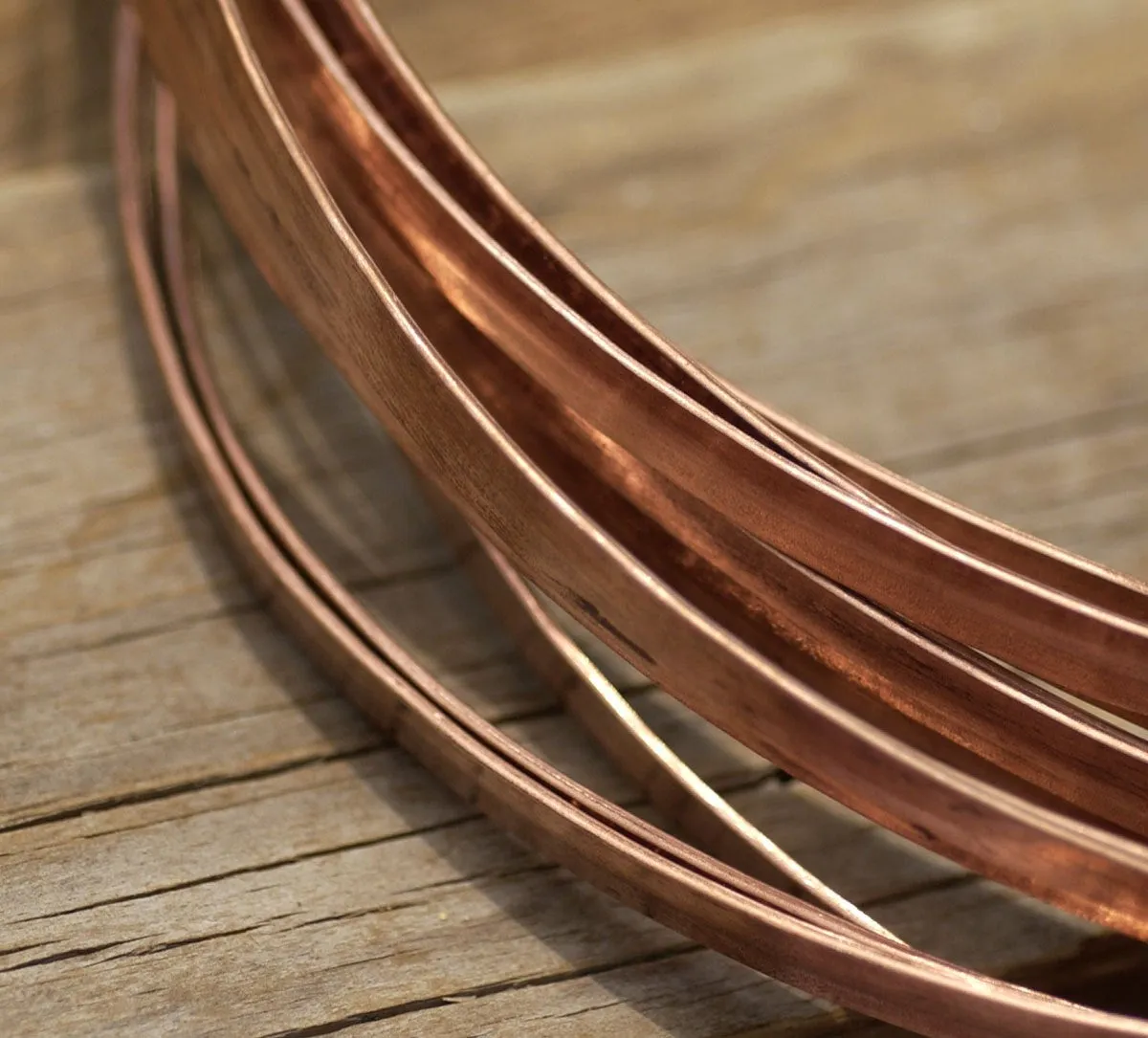 Copper Ring Stock Shank 7mm-7.5mm Bouquet Textured Metal Cane Wire - Rings Bracelets gallery wire