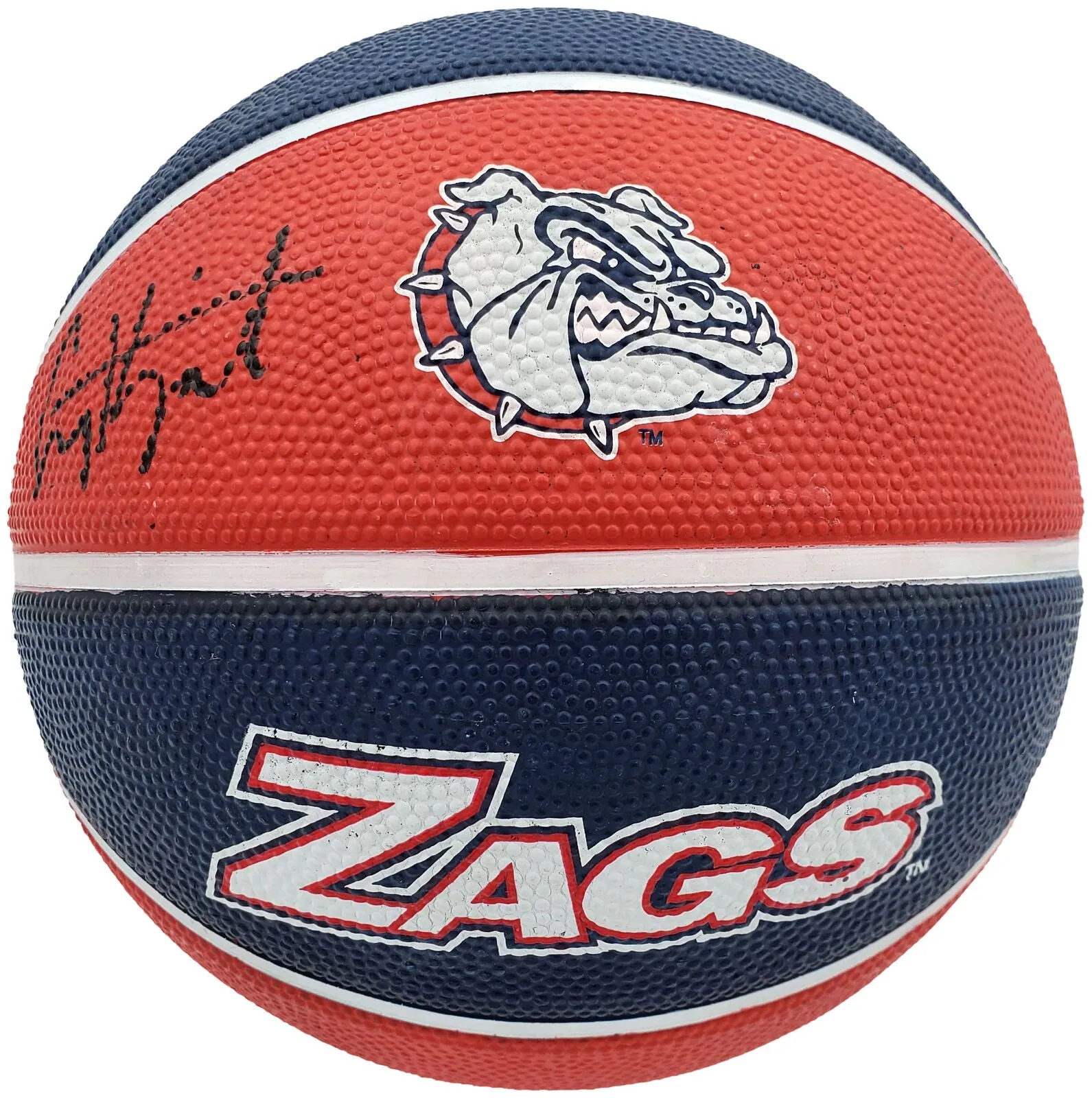 COREY KISPERT AUTO GONZAGA BULLDOGS LOGO RUBBER BASKETBALL MCS HOLO 194799