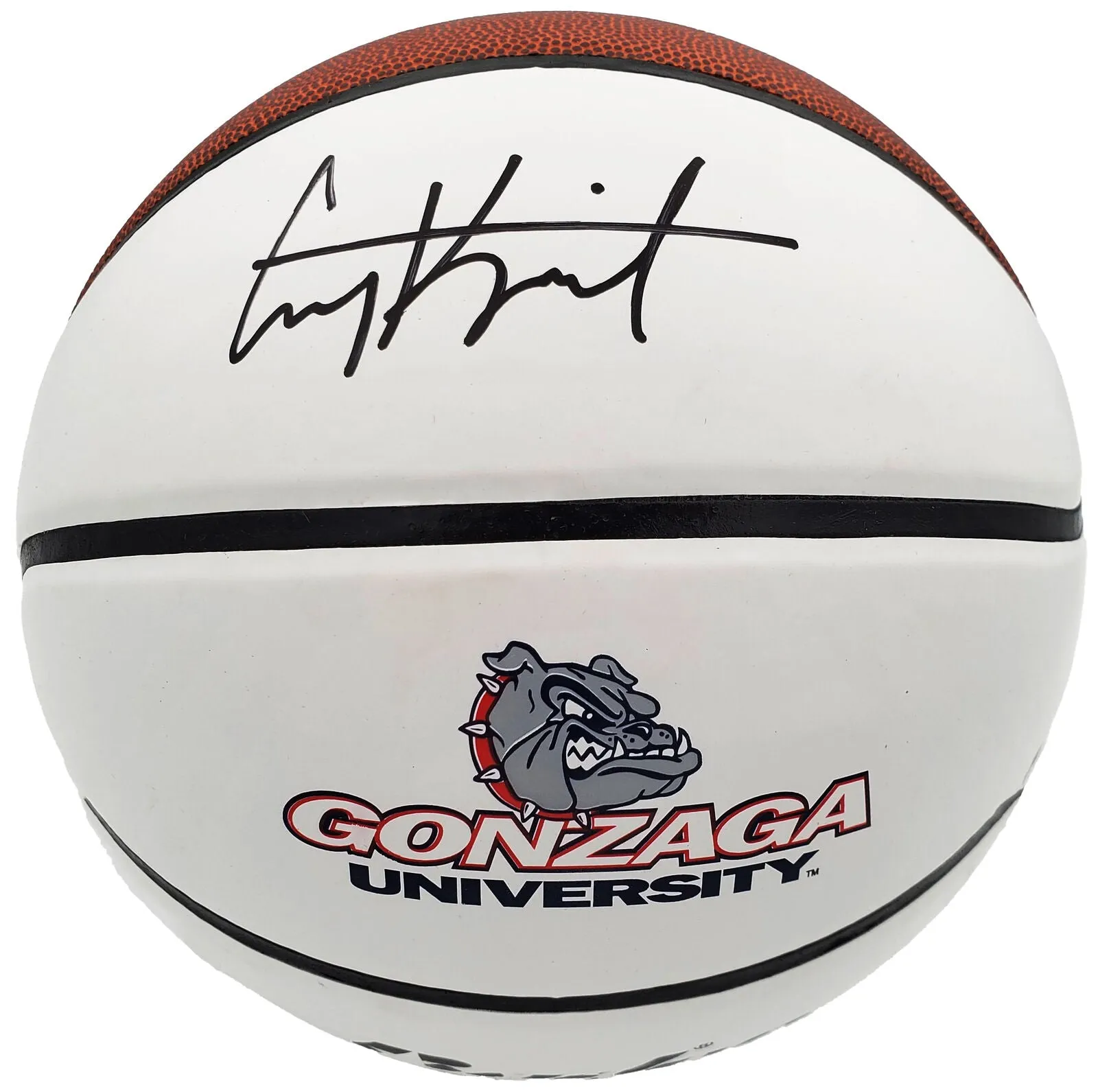 COREY KISPERT AUTOGRAPHED GONZAGA BULLDOGS WHITE LOGO BASKETBALL MCS HOLO 194801