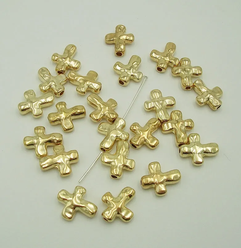 Cross Bead Charm Pendants