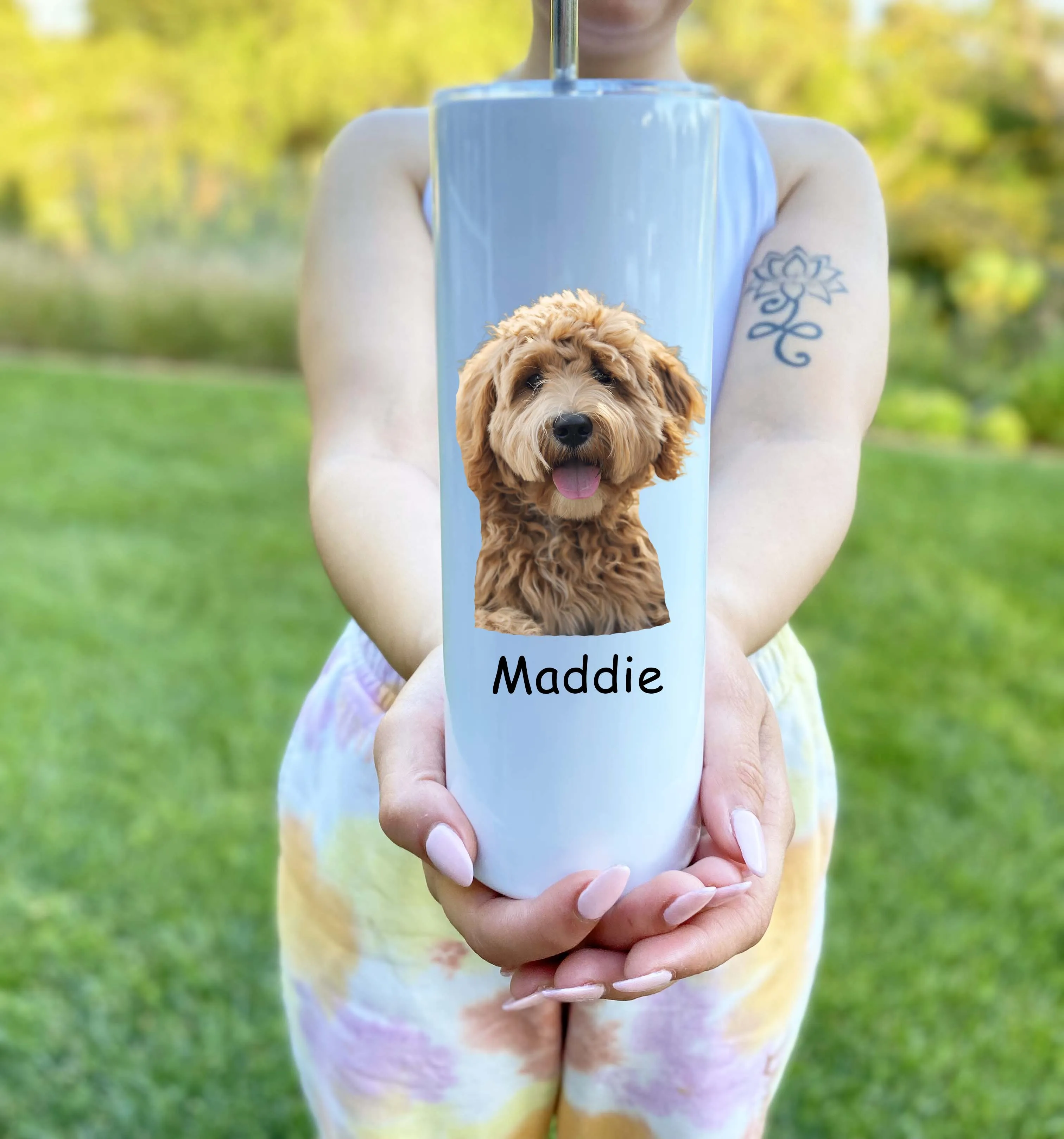 Custom Dog Face Tumbler