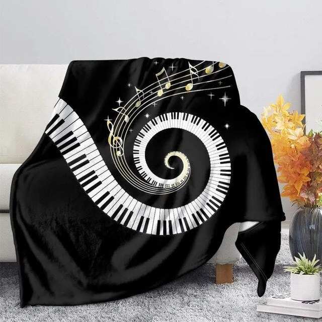 Custom Music Note Design Throws Blanket