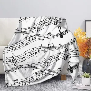 Custom Music Note Design Throws Blanket