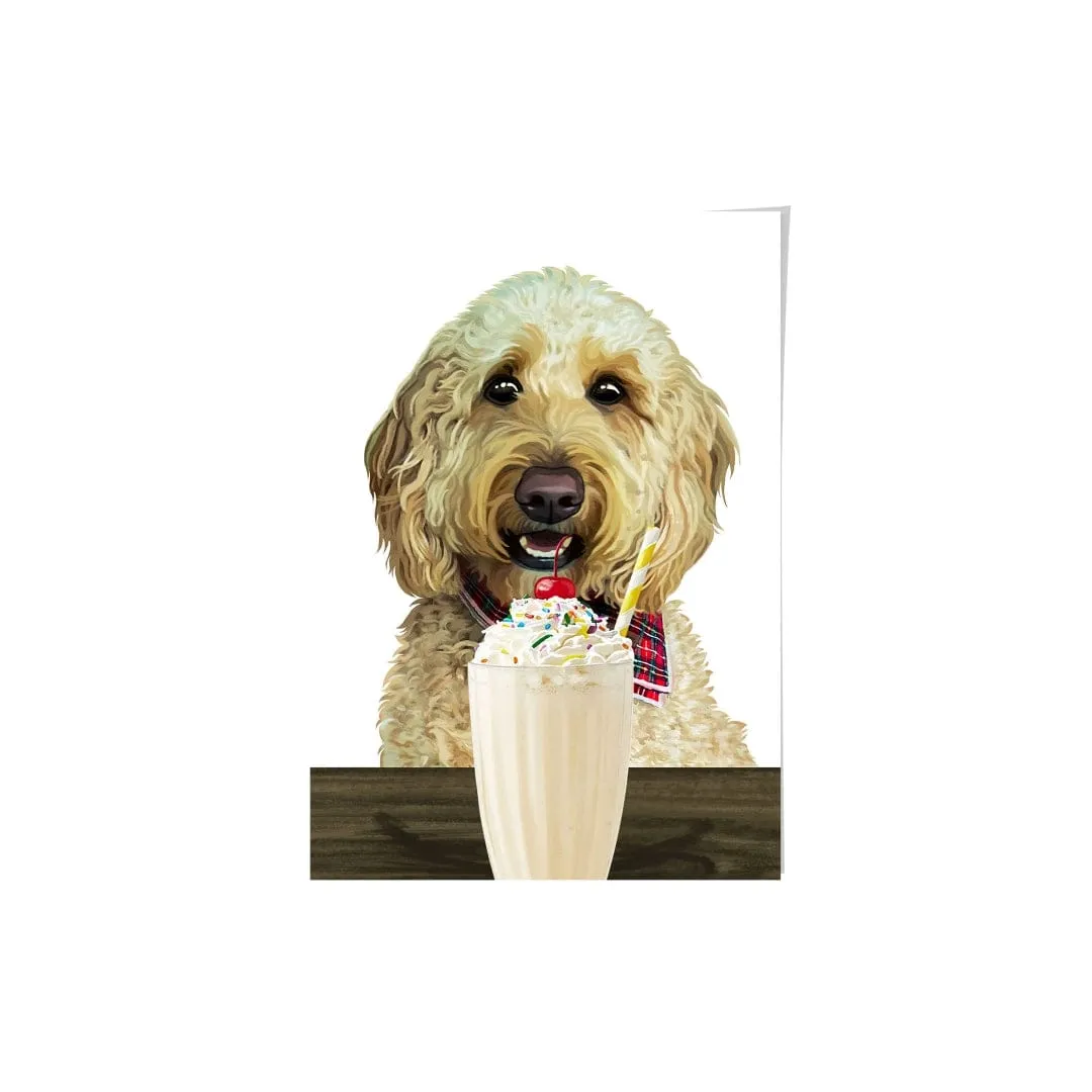 Custom Pet with Vanilla Shake Portrait - Framed Poster