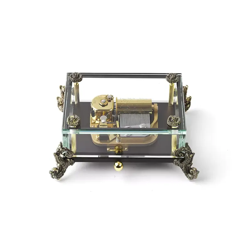 Customized 30 Note First Love Wooden/Glass Music Box
