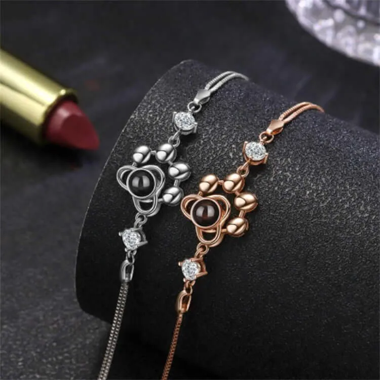 Cute Pet Dog Paw Felicity Bracelet with Picture Inside