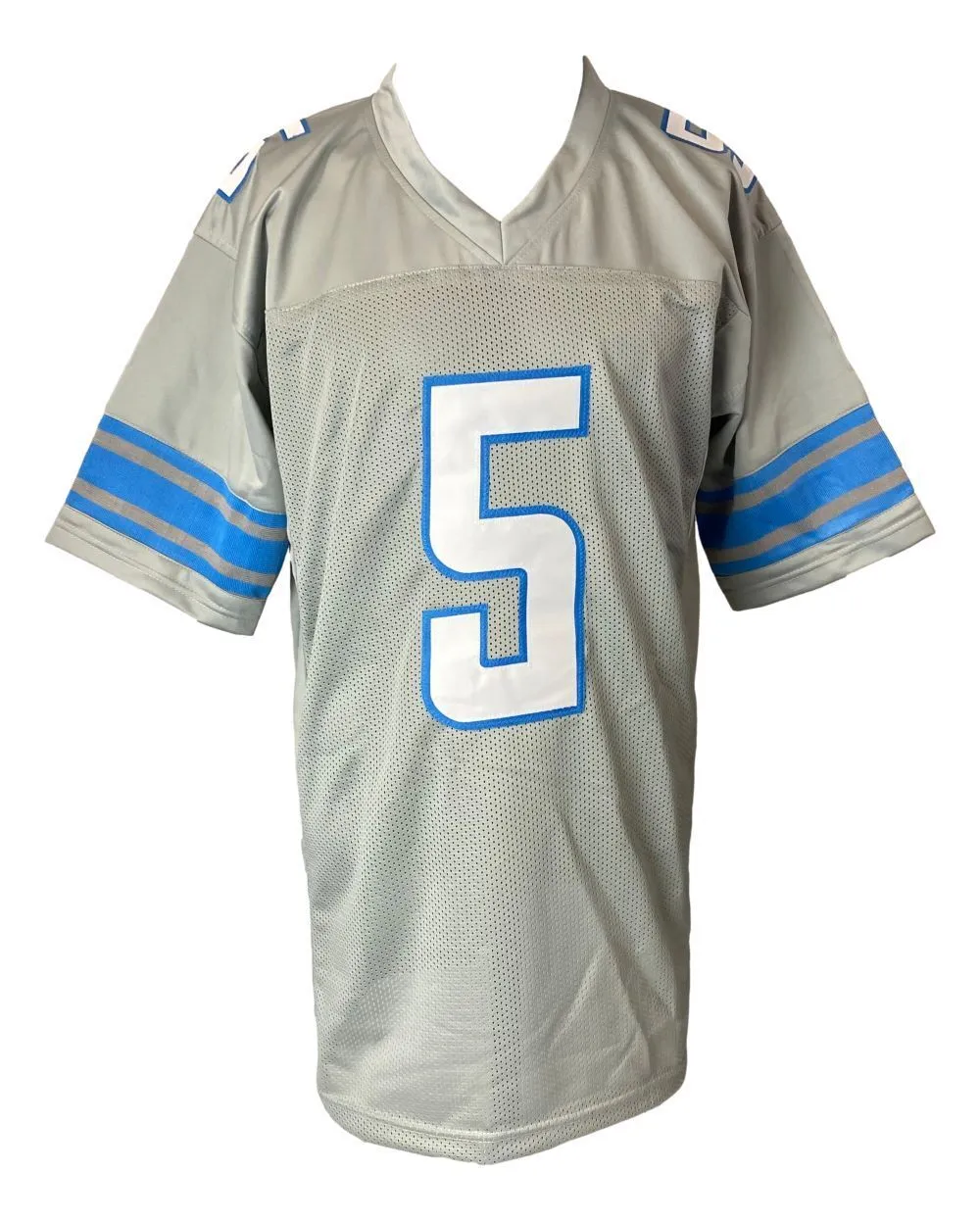 David Montgomery Detroit Signed Gray Football Jersey BAS