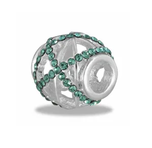 DaVinci Beads Blue CZ Decorative Cutout Bead DB51-18 Interchangeable Jewelry Supplies Beading Gift