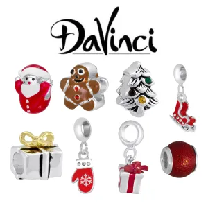 DaVinci Beads Christmas Beads - Santa, Gingerbread, Tree, Sleigh, Gifts, and Mittens