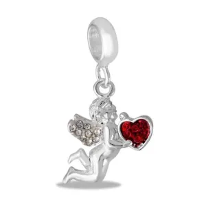 DaVinci Beads Cupids Heart CZ Bead DB12-8 Interchangeable Jewelry Supplies Beading Gift