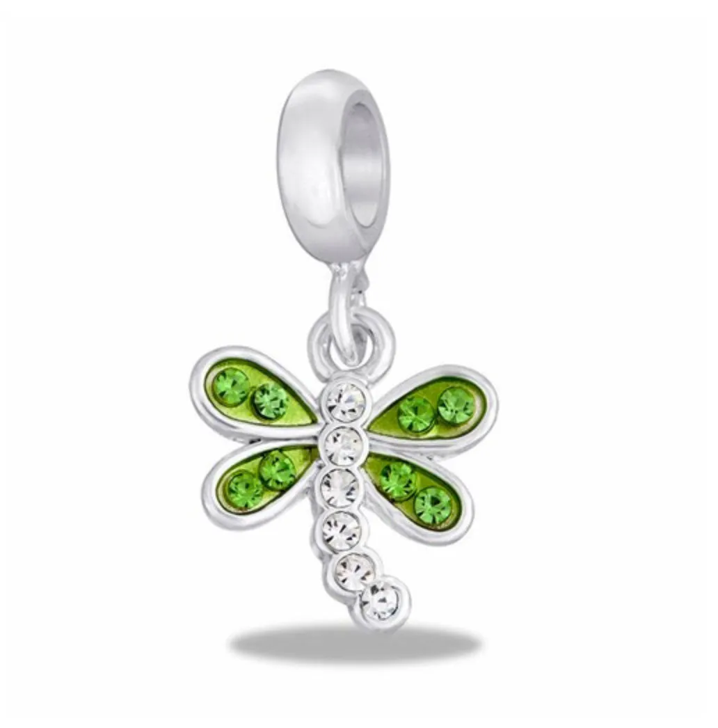 DaVinci Beads Dangle Green Dragonfly Bead DB26-9 Interchangeable Jewelry Supplies Beading Gift