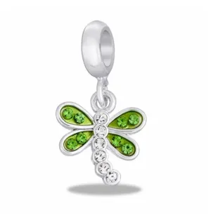 DaVinci Beads Dangle Green Dragonfly Bead DB26-9 Interchangeable Jewelry Supplies Beading Gift