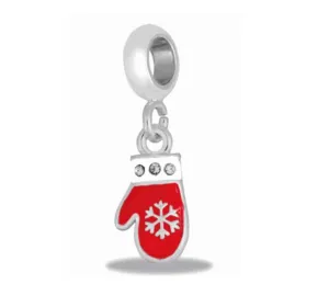 DaVinci Beads Dangle Red Mitten Bead DB27-15 Interchangeable Jewelry Supplies Beading Gift