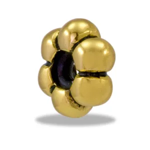 DaVinci Beads Gold Flower Stopper Bead DB108-3 Interchangeable Jewelry Supplies Beading Gift