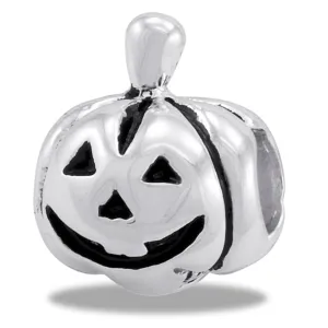 DaVinci Beads Jack-O-Lantern Silver Bead DB27-3 Interchangeable Jewelry Supplies Beading Gift
