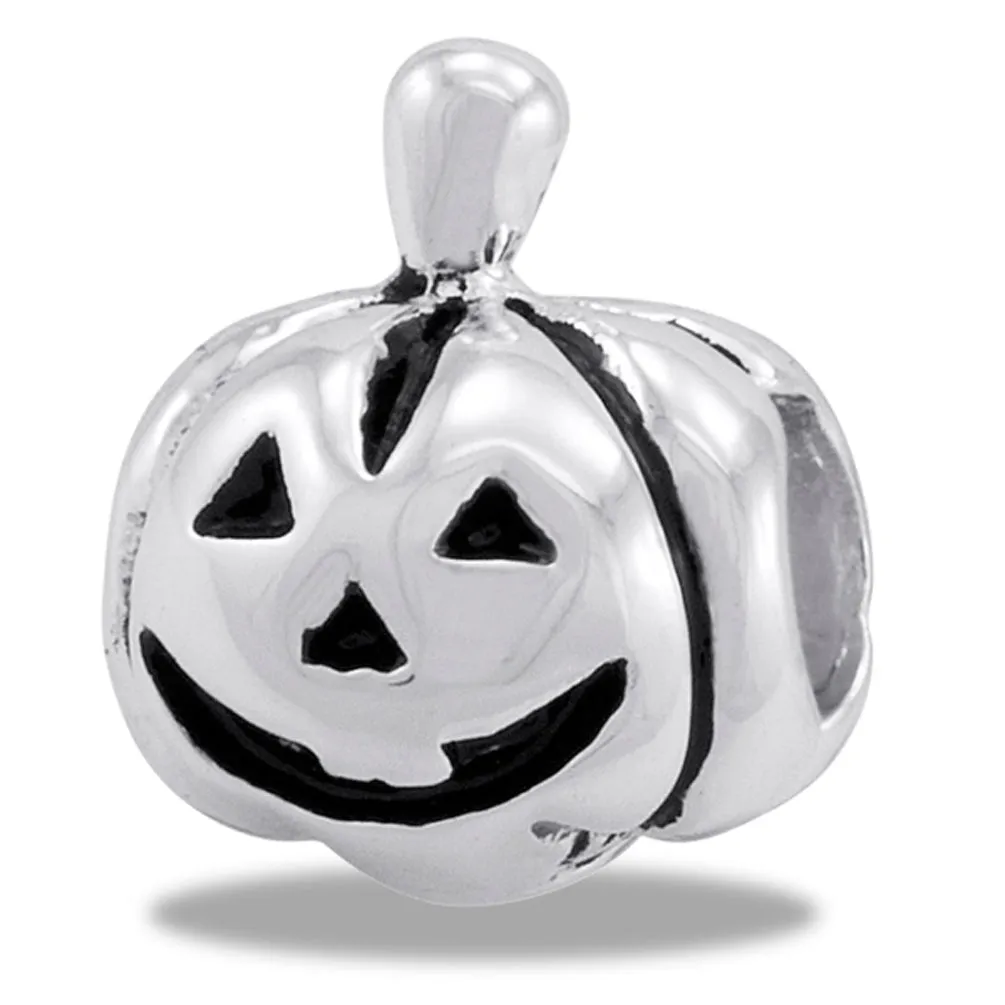 DaVinci Beads Jack-O-Lantern Silver Bead DB27-3 Interchangeable Jewelry Supplies Beading Gift
