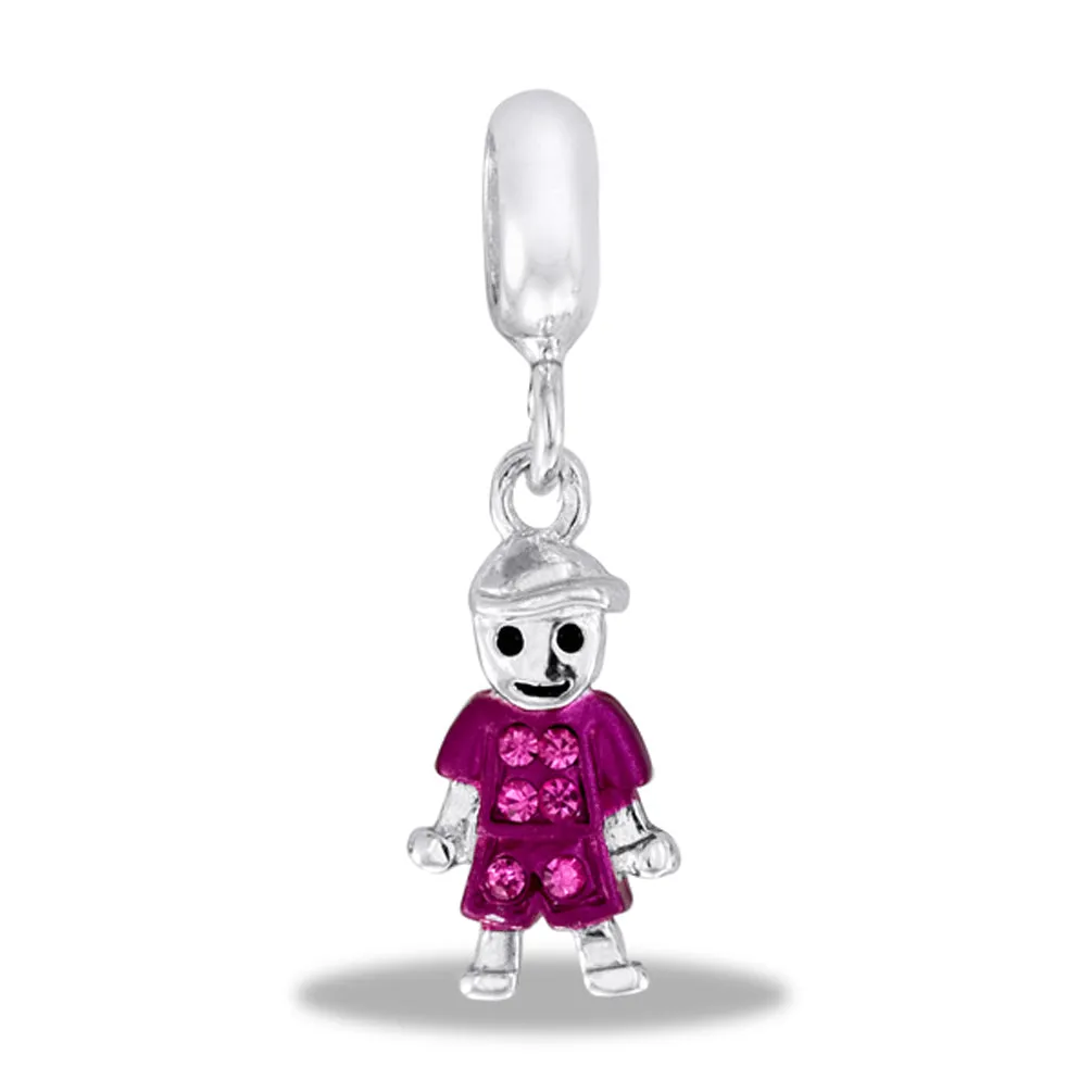 DaVinci Beads October Dangle Pink Boy Bead DB44-10 Interchangeable Jewelry Supplies Beading Gift