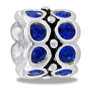 DaVinci Beads September Wheel Blue CZ Bead DB43-5 Interchangeable Jewelry Supplies Beading Gift
