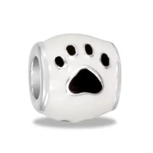 DaVinci Beads white & Black Paws Bead DB22-4 Interchangeable Jewelry Supplies Beading Gift