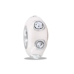 DaVinci Beads White CZ Stopper Bead DB108-2 Interchangeable Jewelry Supplies Beading Gift
