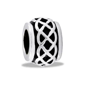 DaVinci BeadsBlack with Silver Braiding Bead DB105-9 Interchangeable Jewelry Supplies Beading Gift