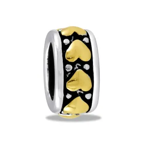 DaVinci Small Heart Two Tone Bead DB103-5 Interchangeable Jewelry Supplies Beading Gift