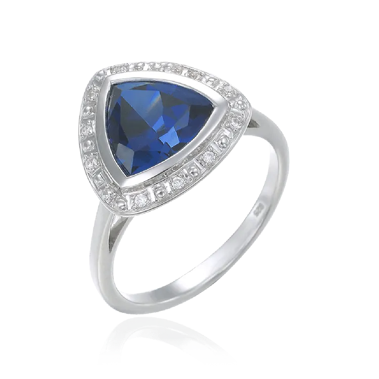 Deco Inspired Ring in Sapphire